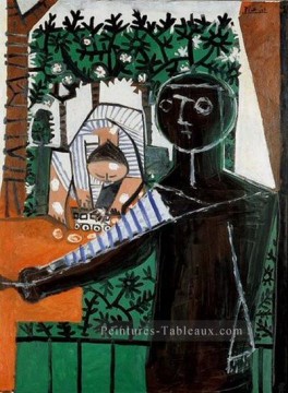 Paloma devant le jardin 1953 cubisme Pablo Picasso Peinture à l'huile